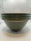 McCoy Vintage Pottery Beehive Mixing/Serving Bowl Aqua Blue, 4.5"T, 8"Dia