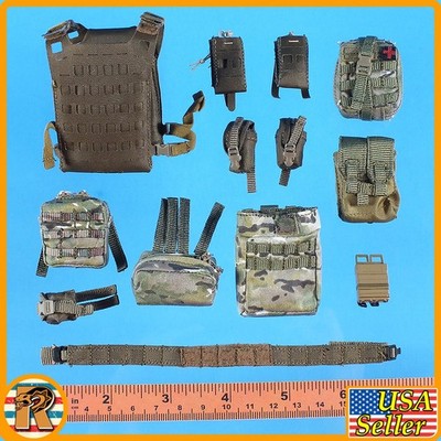 Commando Parachutiste - Full Vest and Pouch Set - 1/6 Scale Part - Easy Simple 