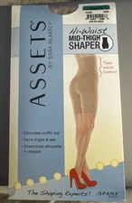 Assets by Spanx High Waist Mid Thigh Shaper Nude Size 3