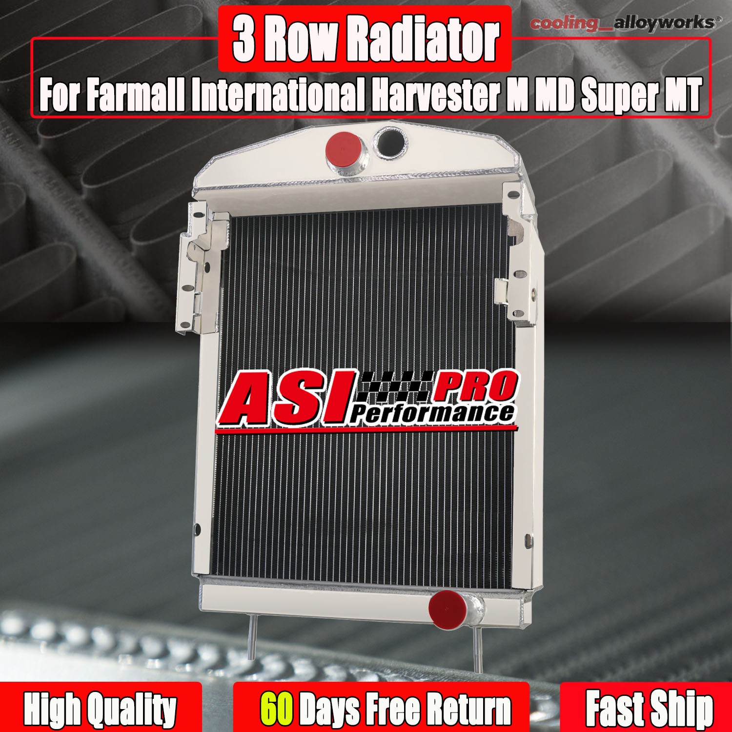 ASI 3 Row Tractor Radiator For Farmall International Harvester M MD Super MT US.