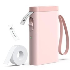 P21 Label Maker Machine with Tape, Bluetooth Label Printer, Pink