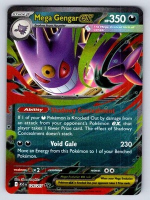Mega Gengar ex 125/217 Double Rare Ascended Heroes Pokemon Holo Near Mint