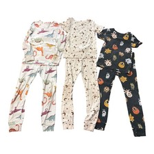 Old Navy Boys 5T Pajama Lot 3 Sets Dinosaur Monster Moon Stars Cotton PJ s