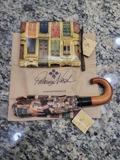 Patricia Nash Leather Cassini Wristlet And Magliano Umbrella Doorways Print Set