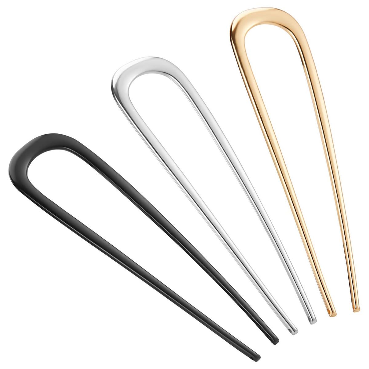 French Hair Pin 3PCS Metal Hair Pins for Women Elegant 