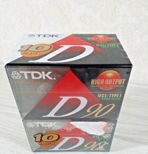 TDK D90 90 Min - Blank Audio Cassette Tapes - 10 Pack - BRAND NEW SEALED -