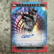 Jung Hoo Lee 2024 Topps Inception Charged Particles Red Auto RC /50 #CPA-JH