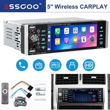 Single DIN 5.1" Apple Carplay/Android Auto Car Stereo Touch Screen GPS Head Unit