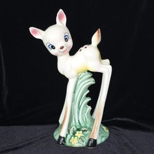 10.5 Rare Vintage Kitsch White Fawn Deer Made...