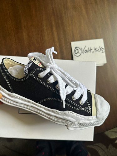 Maison Mihara Yasuhiro Hank OG Sole Canvas Low Sneaker Black/White New Box