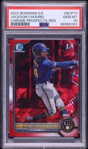 Jackson Chourio [Red] #BCP-79 2022 Bowman Chrome Prospects Sapphire card