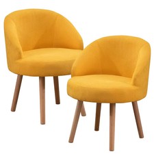 Set of 2 Small Accent Tub Chairs Occasional Lounge Sofa for Living Roo