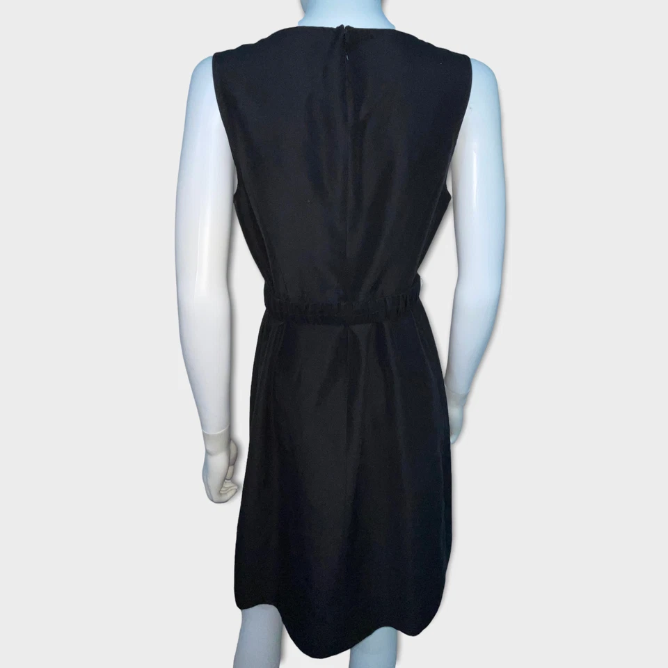 Halogen "Little Black Dress" Womens Size 8 V-Neck Sleeveless Silk Blend - Image 3 of 4