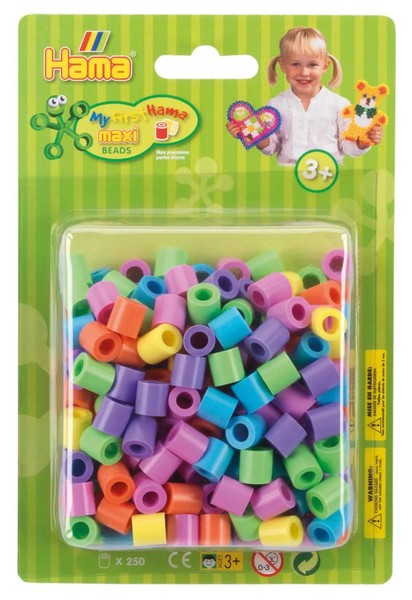 Hama 8521 - Perlen, BüGelperlen Maxi, 250 StüCk, Pastellmix | Deutsch (2019)-image