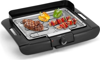 Clatronic BQ 3507 Barbecue-Tischgrill   Elektrogrill mit 2.000 Watt, Windschutz