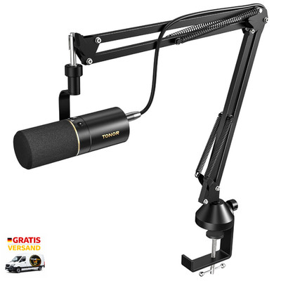 Tonor TD510 Mikrofon mit XLR USB Kabel, Mute Button, Studio, Streaming