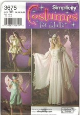Simplicity 3675 Renaissance Medieval Fantasy Corset Dress Costume Pattern 14-20