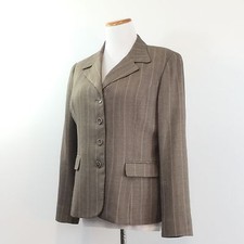 TALBOTS PETITES Womens Size 12P WOOL BLEND BLAZER Stretch Jacket Fully Lined
