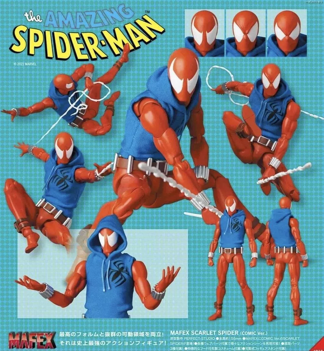 MEDICOM TOY Mafex No.186 SCARLET SPIDER COMIC Ver. Figure Marvel Spider-Man