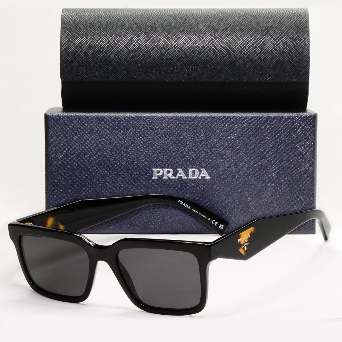 Prada Sunglasses Black Triangle Symbole Square PR10YV VPR  display picture 2