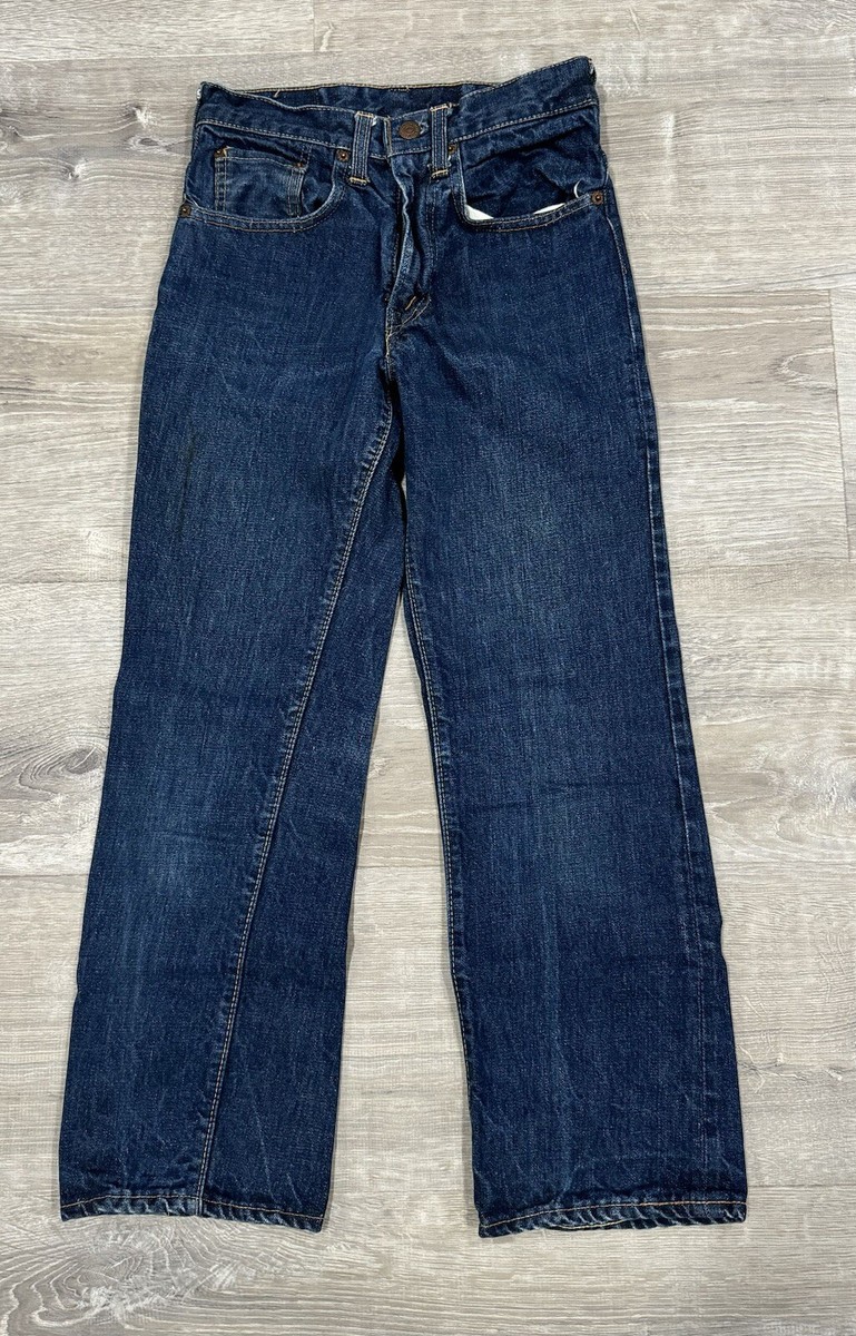 Vintage Levi's 717-0217 Big E Zipper Denim Blue Jeans 26x25 Made