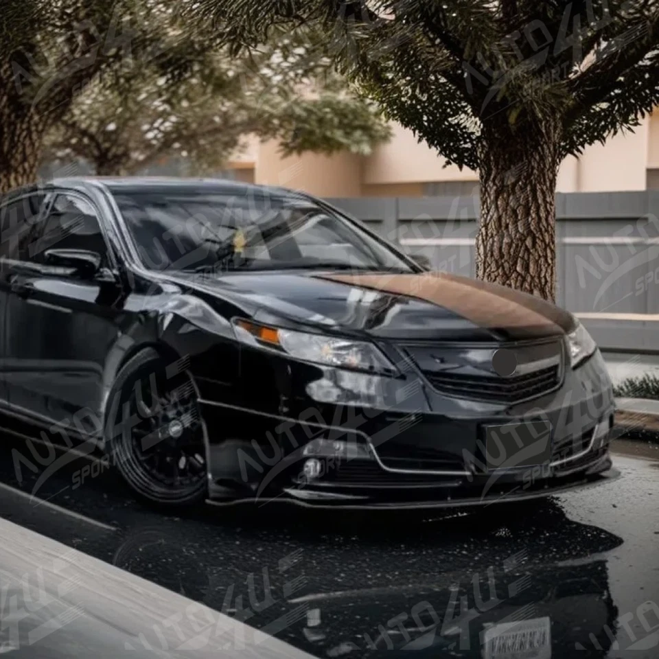 Kit de cubierta de montaje de adorno superior moldeado frontal negro mate para Acura TL 2012-14 Foto 3 de 4