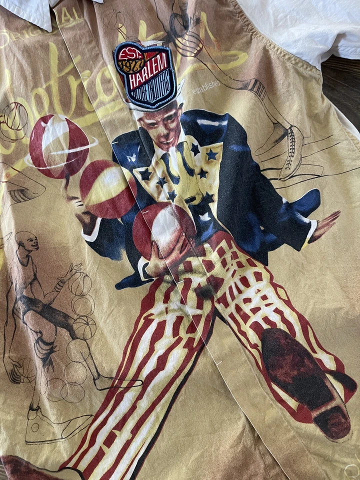 Harlem Globetrotters Printed Button Up Shirt Youth Size Large (16-18) Uncle Sam - Image 4 of 4