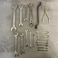 Lot Of 17 Indestro, Lectrolite, Oxwall, Ace, Duro-Chrome, More Wrenches USA Made