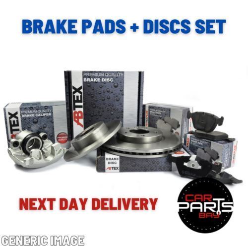 ABTEX FRONT DISCS & PADS FOR PEUGEOT 1007 2008 206 207 208 301 307 PARTNER - Picture 1 of 1