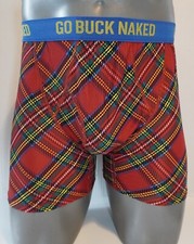NEW MEN'S PLAID BOXER BRIEFS SIZE LARGE