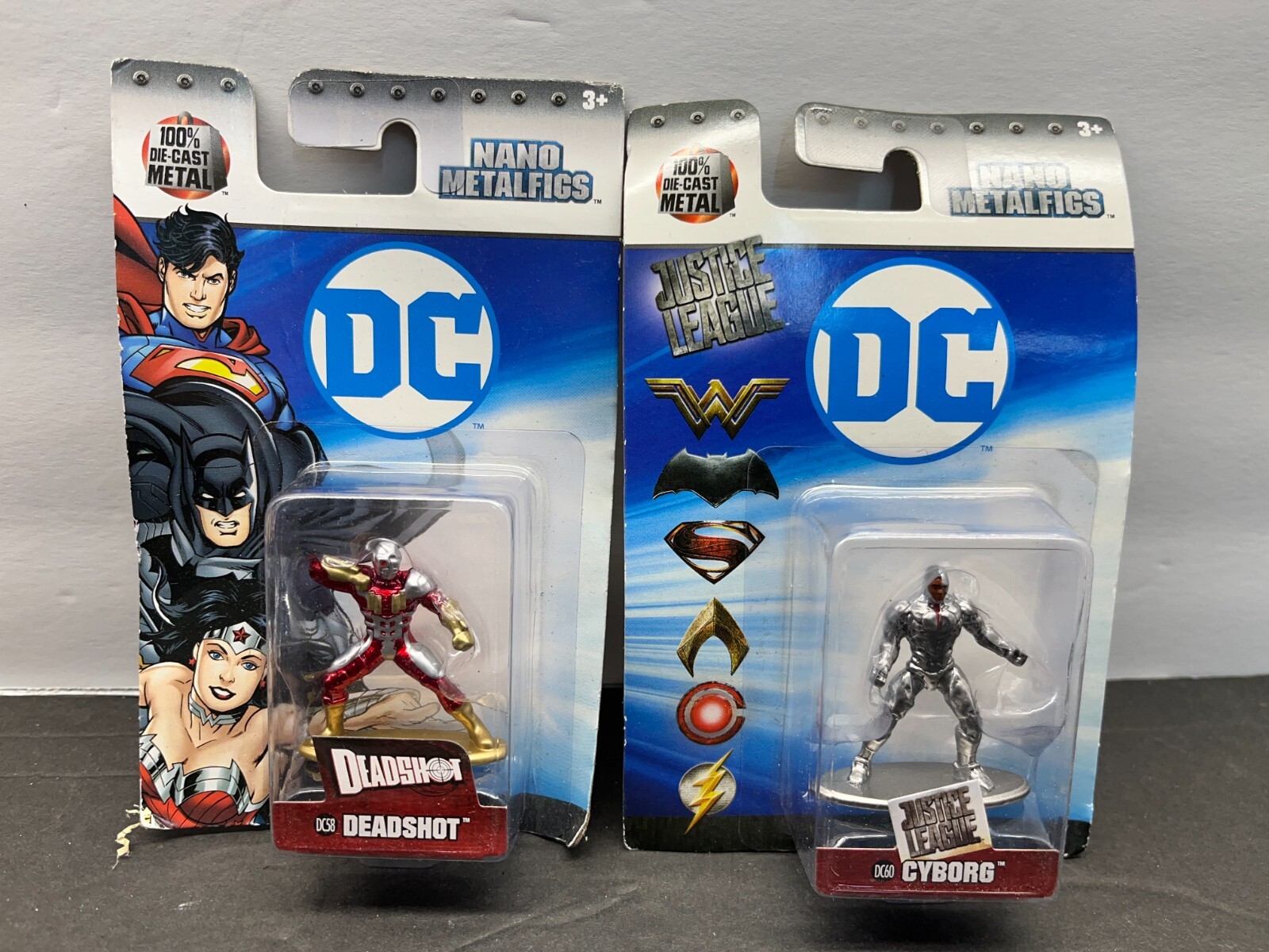Nano Metalfigs DC Deadshot and Cyborg Jada Toys - Lot of 2