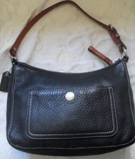 Coach F10890 Chelsea Women's Black Leather Shoulder Bag Handbag