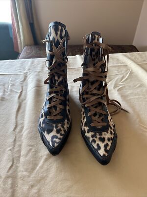 ROBERTO CAVALLI ANMAL PRINT BOOTS Size 39