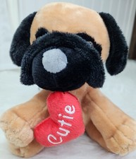 Valentines Day Plush Pug Red Heart CUTIE Valentine 9  NWOT Animal Adventure