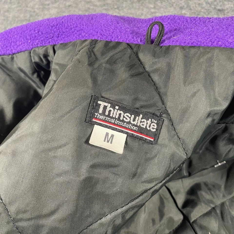 VTG Arctic Cat Jacket Womens M Purple Full Zip Snowmobiling Racing Thinsulate - Image 3 of 4