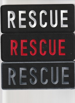 Simple Rescue Patch RESCUE patch with full hook backing - Assorted colors 8