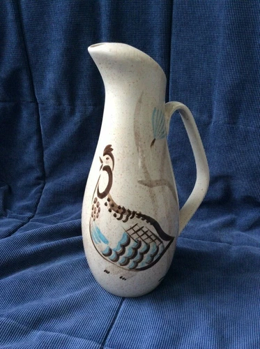Water Pitcher 12 inch, Bob White by Red Wing Pottery Mid-Century Modern