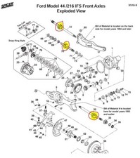 1980-1996 Ford F150 Dana 44 Ifs 3 Ea. Genuine Spicer Front Axle Shaft U Joints 1980-1996 Ford F150 Dana 44 Ifs 3 Ea. Genuine Spicer Front Axle Shaft U Joints