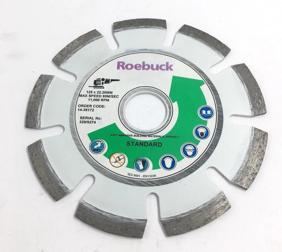 Roebuck 1439172 Pro Universal Standard Diamond blade 125mm x 22mm bore