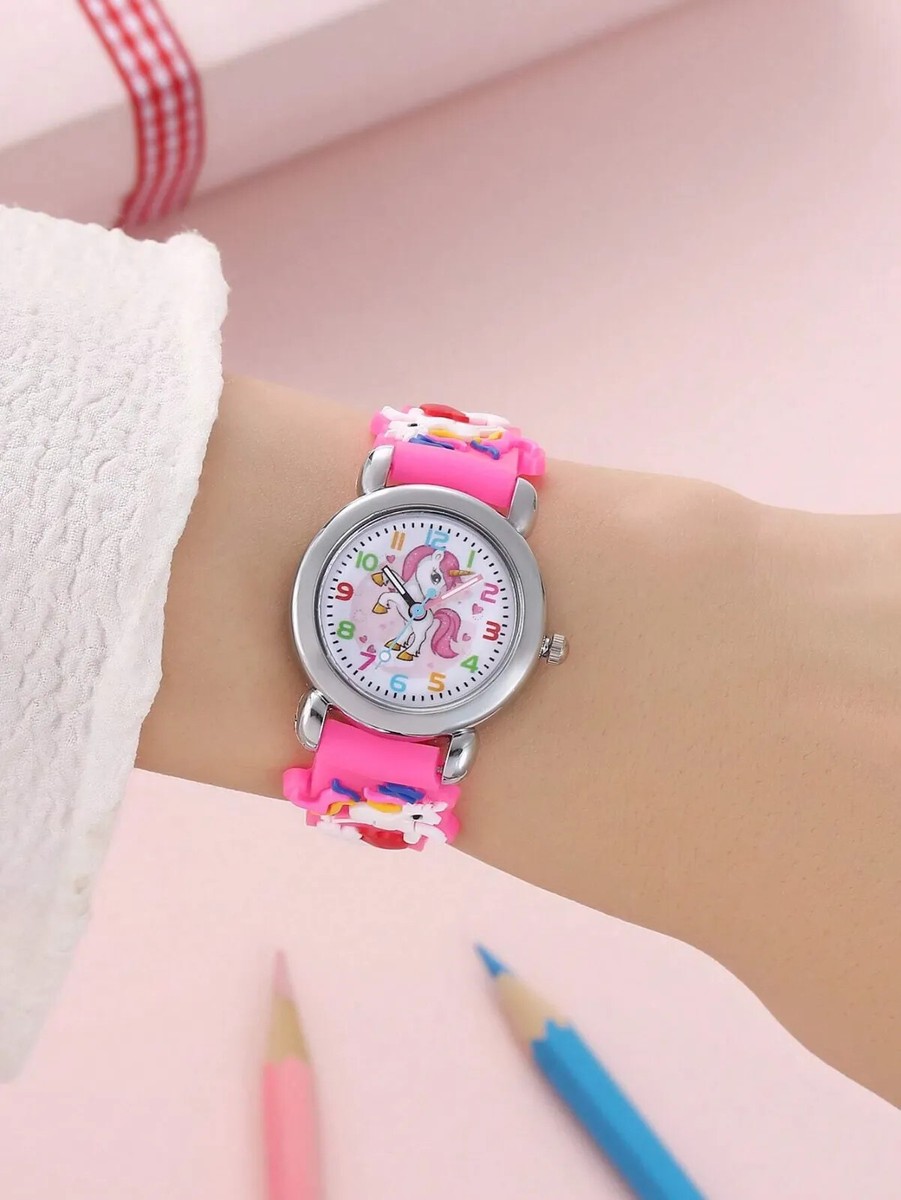Kids Boy Girl Quart Wrist Watch Children Sports Watch Unicorn Silicone Strap