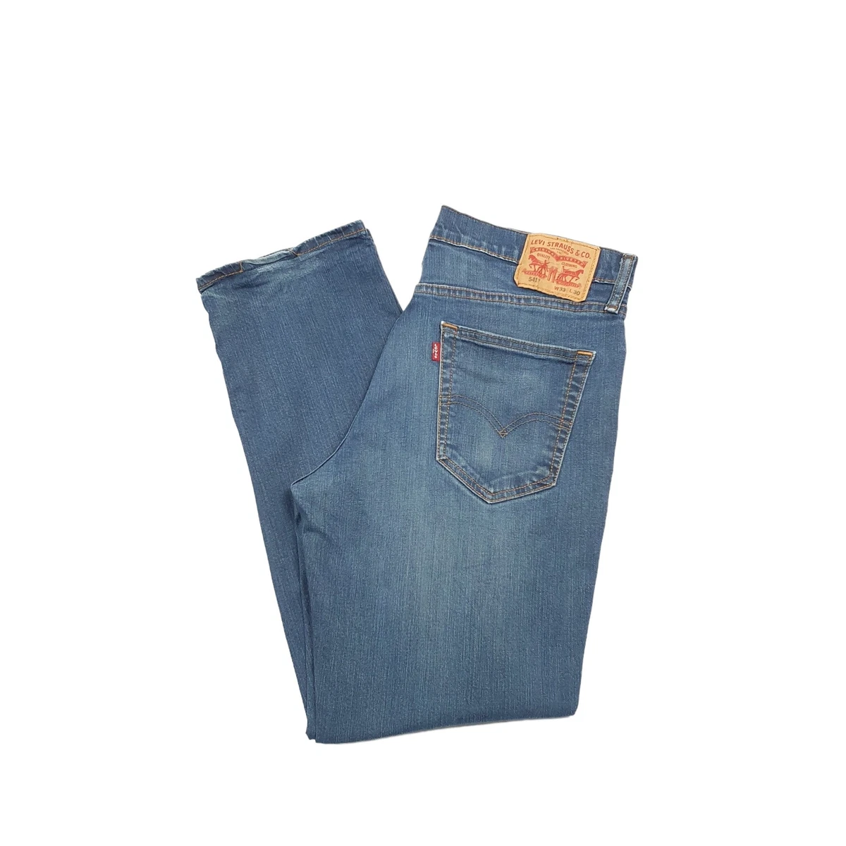 Mens LEVIS 541 Athletic Straight Blue Denim Jeans Trousers W33 L28