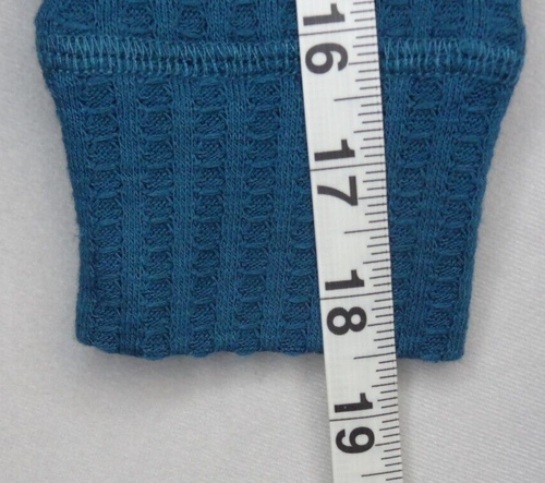 Chaser Waffle Hoodie Pullover Teal Blue Long Sleeve Thermal Knit Women's Size XS - Picture 16 of 20
