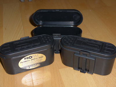 3 Stck.  WÜRKER PROFILM Filmboxen ANTI-X 3000 Safe  f. jeweils 3 Filme,  Japan 