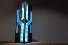 Cyberpunk Futuristic Night Lamp | Neon Inclined Lines | Sci-Fi RGB LED Lamp