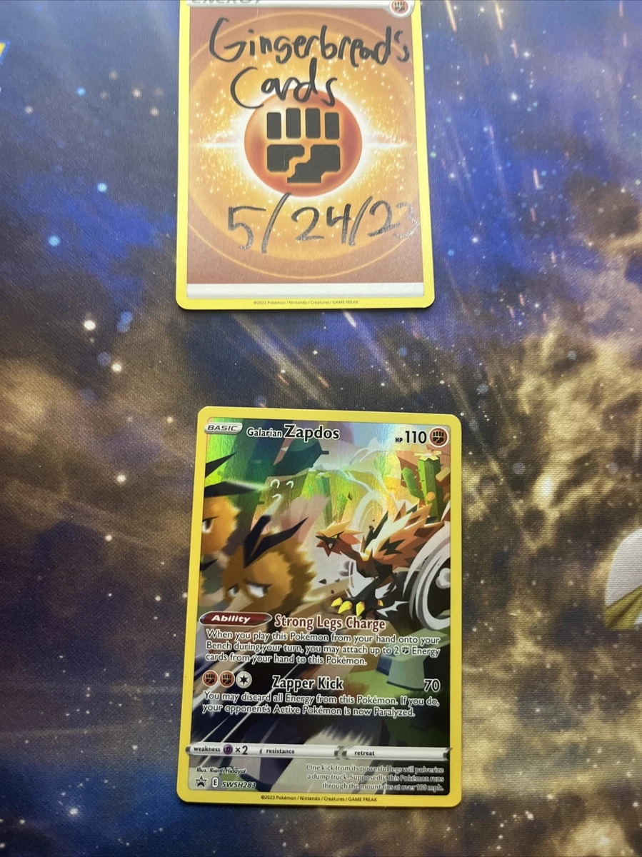 Galarian Zapdos 2023 Pokemon Sword Shield Black Star Promo SWSH283 NM