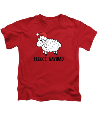Fleece Navidad Kids Christmas T-Shirt Funny Sheep Xmas Childrens