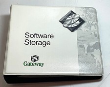 Empty Gateway Software CD Storage Binder Vintage 1998 Holds 20 CD's or DVD's