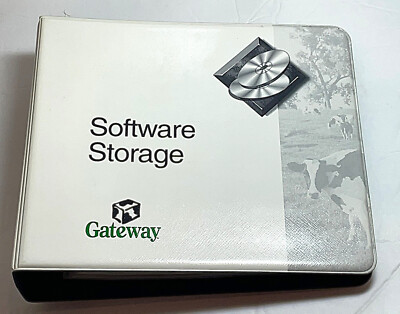 Empty Gateway Software (CD) Storage Binder Vintage 1998 Holds 20 CD's or DVD's