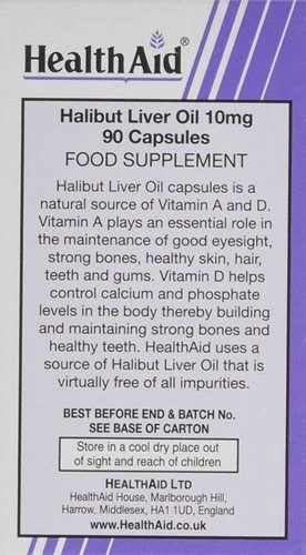 Aceite de hígado de halibut Healthaid - 90 cápsulas - Imagen 3 de 6