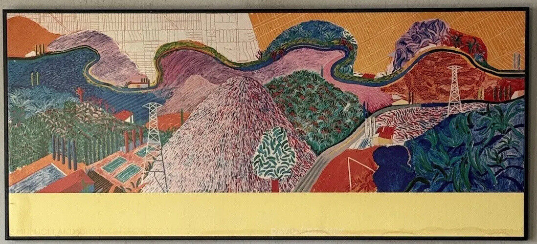 ORIGINAL DAVID HOCKNEY VINTAGE MODERN ABSTRACT LITHOGRAPH POSTER